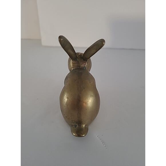 Brass Bunny Rabbit Figurine Paperweight Vintage - Picture 4 of 7